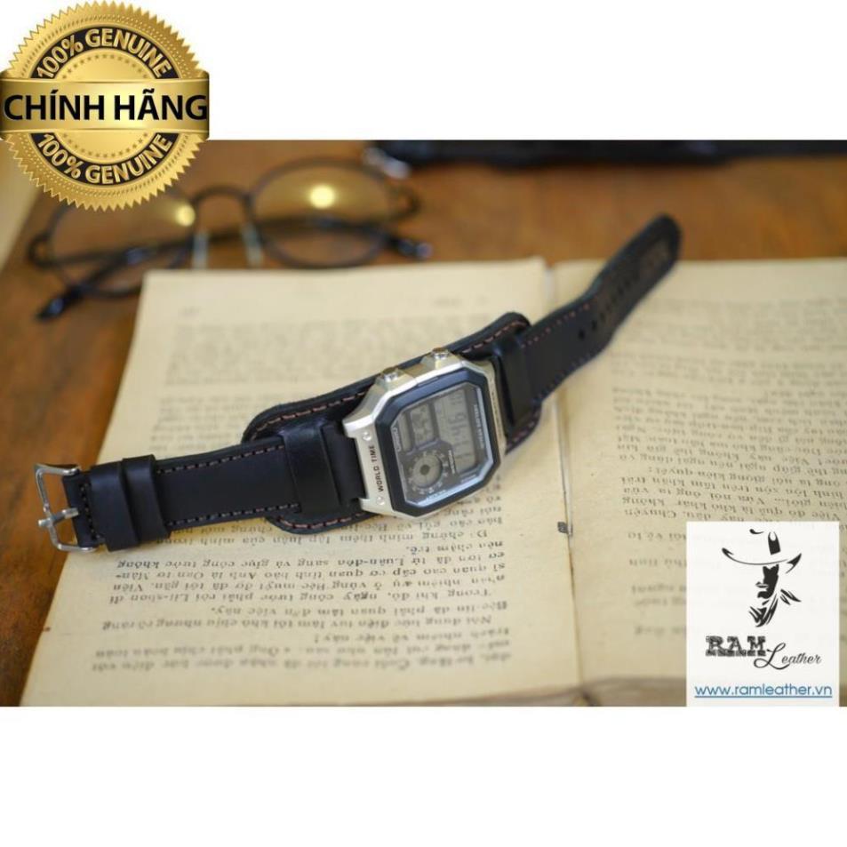 TẤM LÓT BUNDSTRAP DA BÒ THẬT B1 ĐEN TUYỀN - RAM LEATHER CHÍNH HÃNG