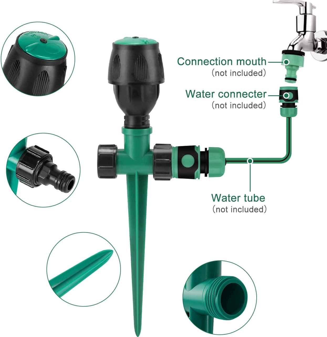 Béc Tưới Vườn, Béc Tưới Cỏ 360 Độ, Béc Quay, Tưới Cây Tự Động Cho Sân Vườn, Béc Phun Tưới Cây, Hoa, Rau
