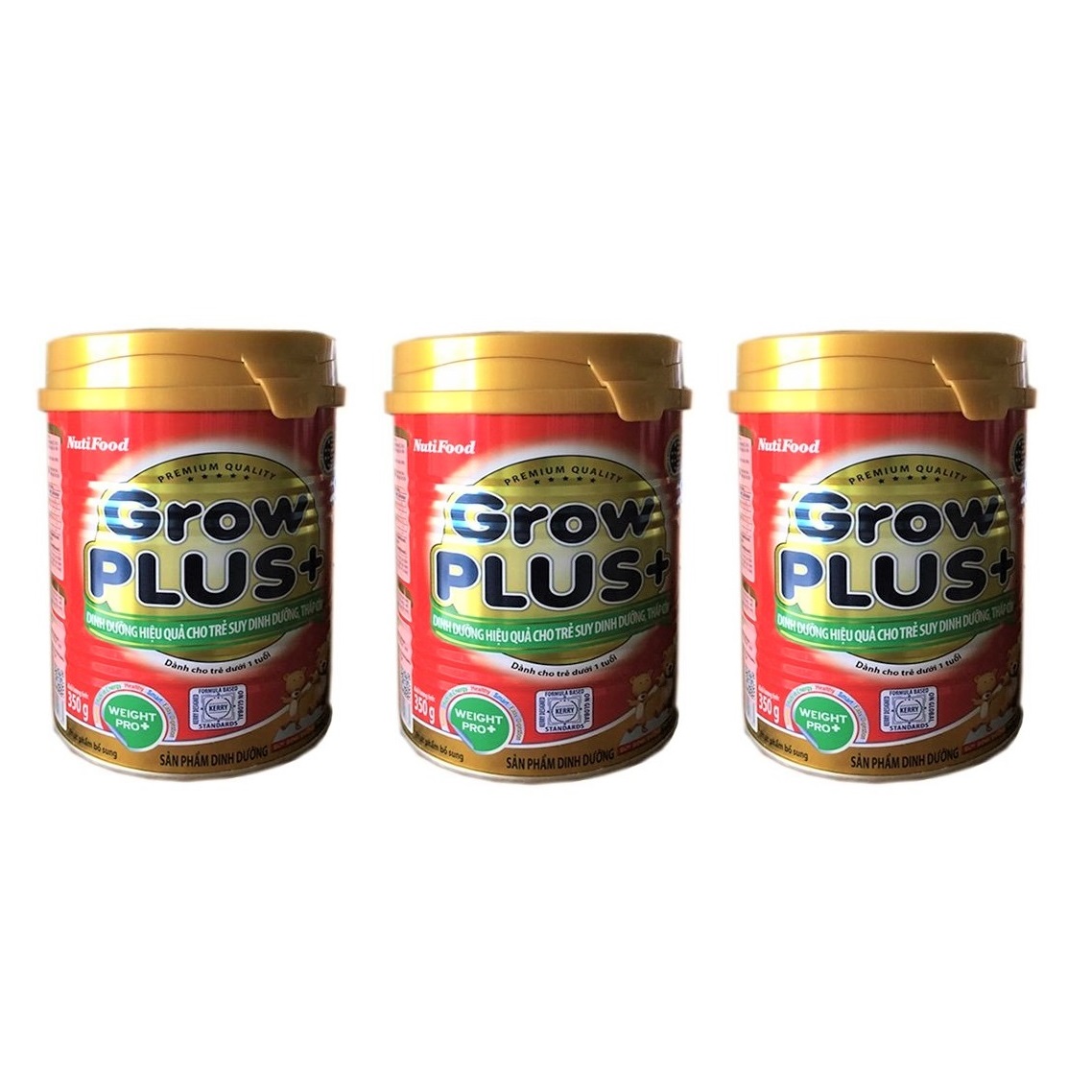 BỘ 3 LON SỮA GROWPLUS+ DINH DƯỠNG HIỆU QUẢ CHO TRẺ SUY DINH DƯỠNG, THẤP CÒI DÀNH CHO TRẺ TỪ 0 ĐẾN 12 THÁNG - 350G