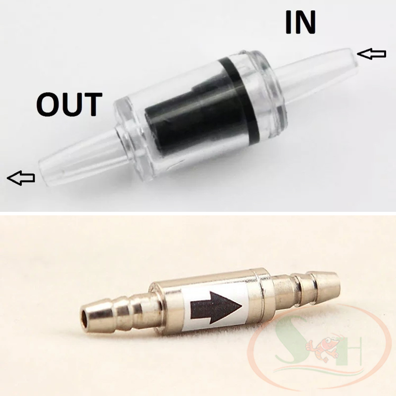 Van một chiều DIY nhựa, inox chuyên khí oxy co2 chống trào ngược nước check valve