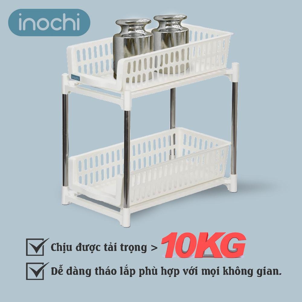 Kệ gia vị 2 tầng inochi trượt đa năng nhà bếp có thể trượt lấy đồ