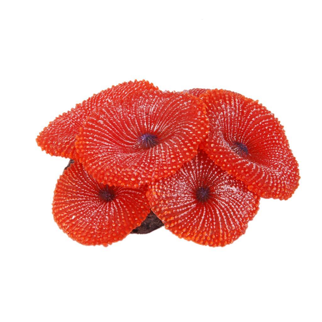 2 pcs Plastic Aquarium Decor Tank Decoration Ornament Coral Green,Red
