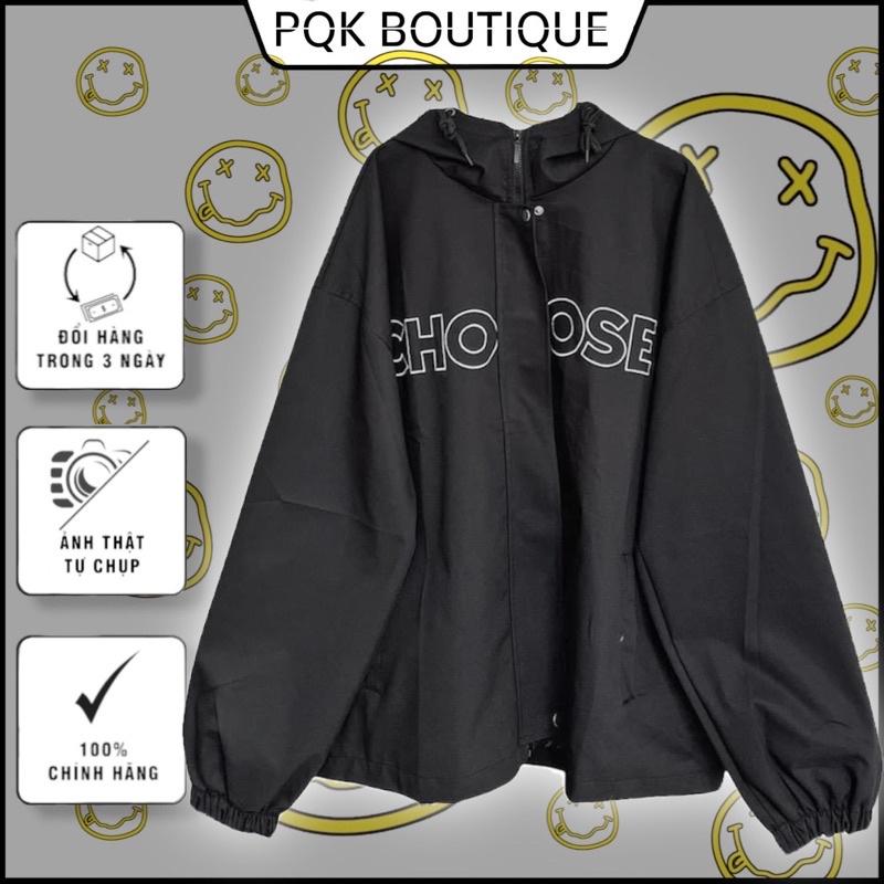 Áo Khoác Kaki Lót Dù 2 Lớp Chữ Thêu CHOOSE