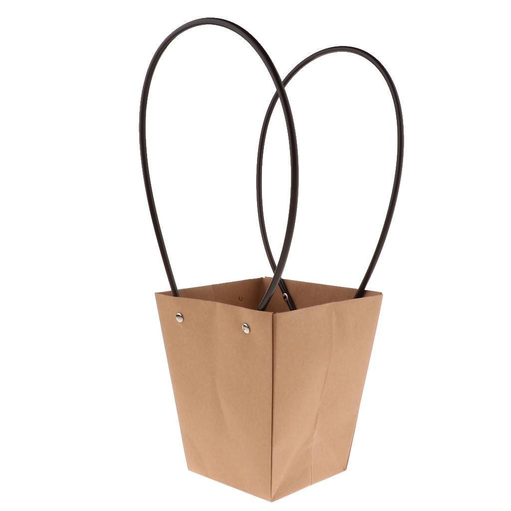 Waterproof Kraft Gift Box Packaging Flower Basket Florist Supply