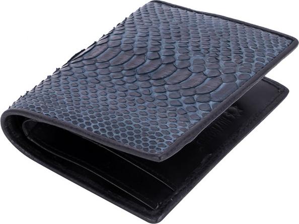 Ví Nam Da Trăn Kiểu Đứng Huy Hoàng HT2310 (12.5 x 10 cm) - Xanh Đậm