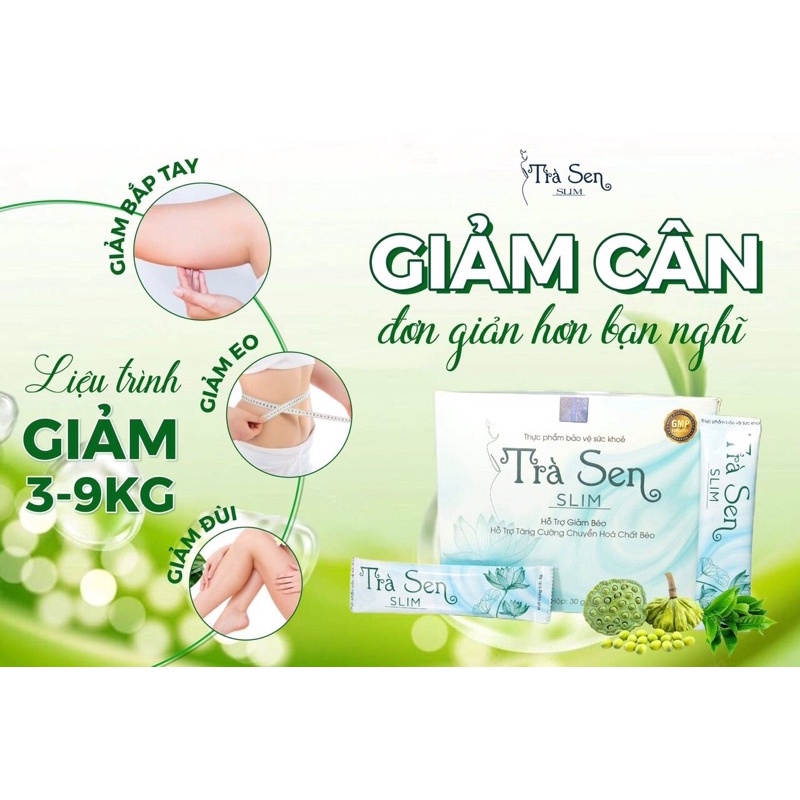 Trà Sen Slim liệu trình 30 ngày - Giả.m cân, Hỗ trợ giảm bắp tay, giảm eo, giảm đùi. Cam kết giảm ít nhất 2-7kg/hộp