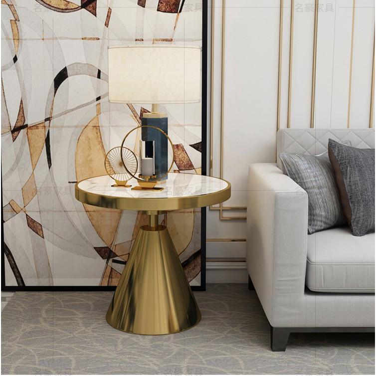 BÀN TRÀ MẠ VÀNG Bàn Trà Sofa Tròn Decor Phòng Khách