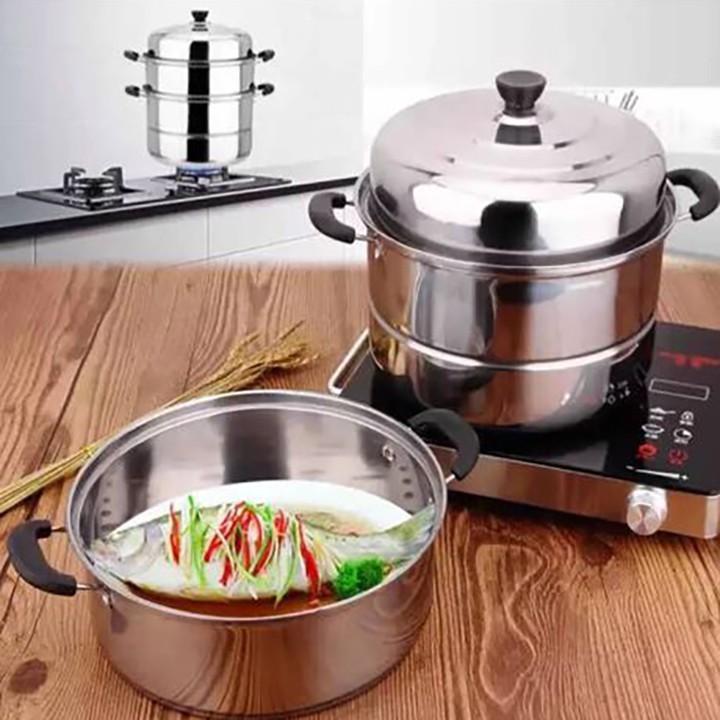 Nồi hấp inox 3 tầng Cookware