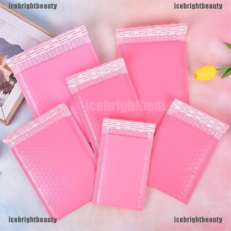 ICEB 10x Pink Bubble Bag Mailer Plastic Padded Envelope Shipping Bag Packaging
