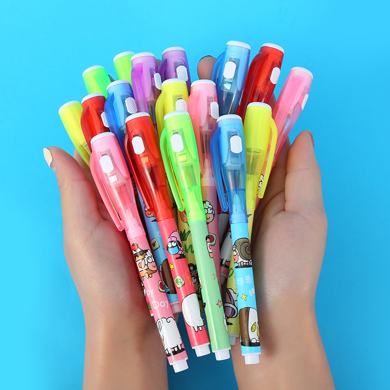 Set 10 Cây Bút Mực Tàng Hình Có Đèn UV – Bút Viết Bí Mật Cho Bé, Hiện Chữ Khi Chiếu Đèn