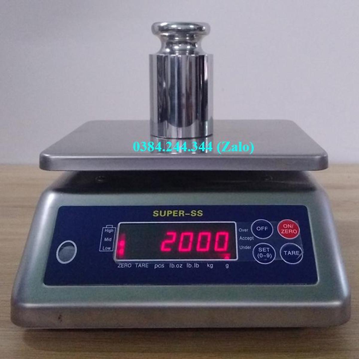 Cân điện tử chống nước Super SS, mức cân tối đa 6kg, độ chia 1g