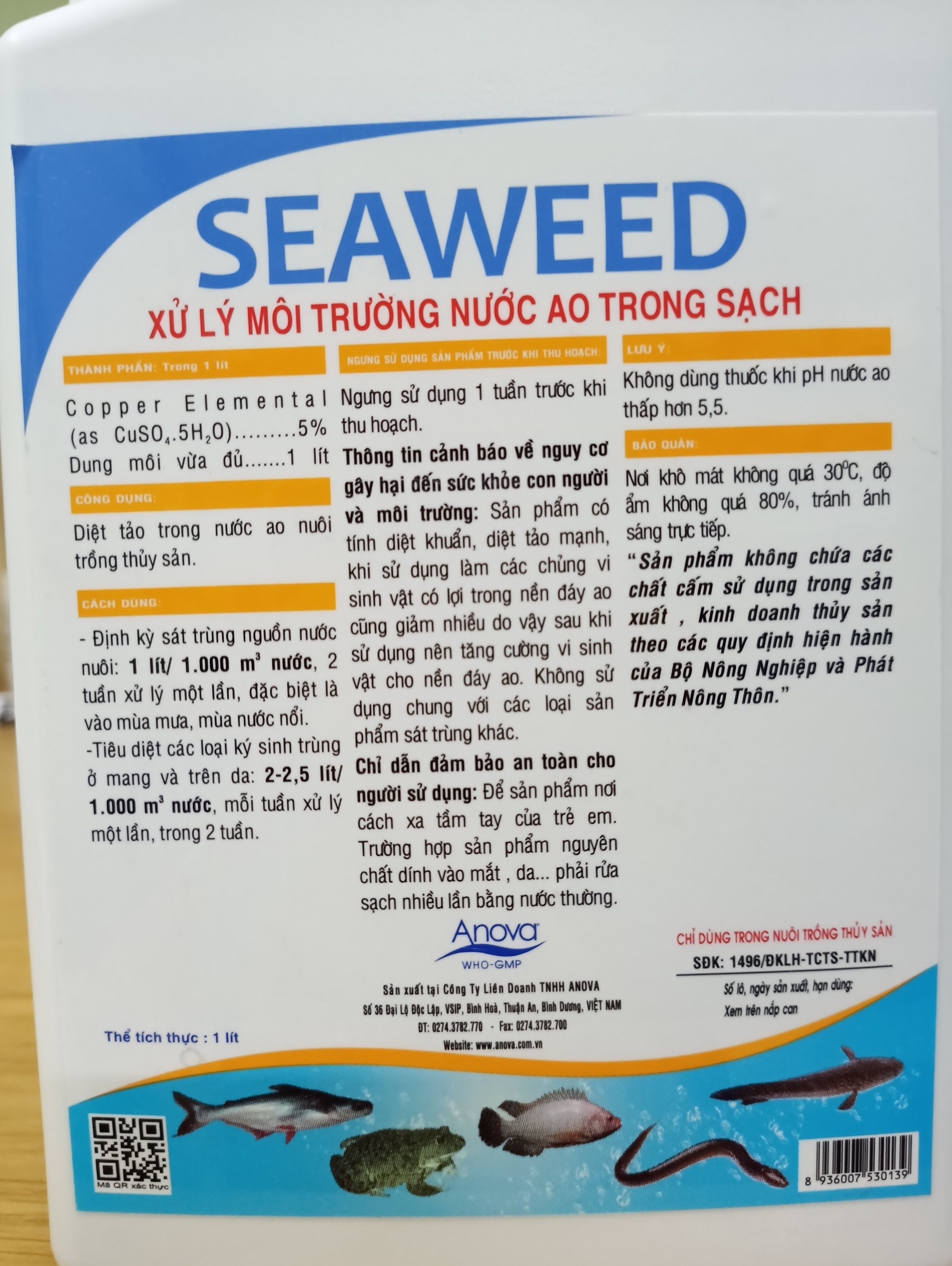 Thuốc diệt ngoại kí sinh cho cá Anova Seaweed