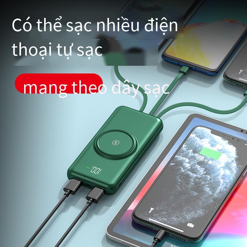 Kho báu dòng sạc khép kín theo phong cách mới nhất 20000 mAh màn hình kỹ thuật số gương di động sạc nhanh nguồn điện di động logo mẫu