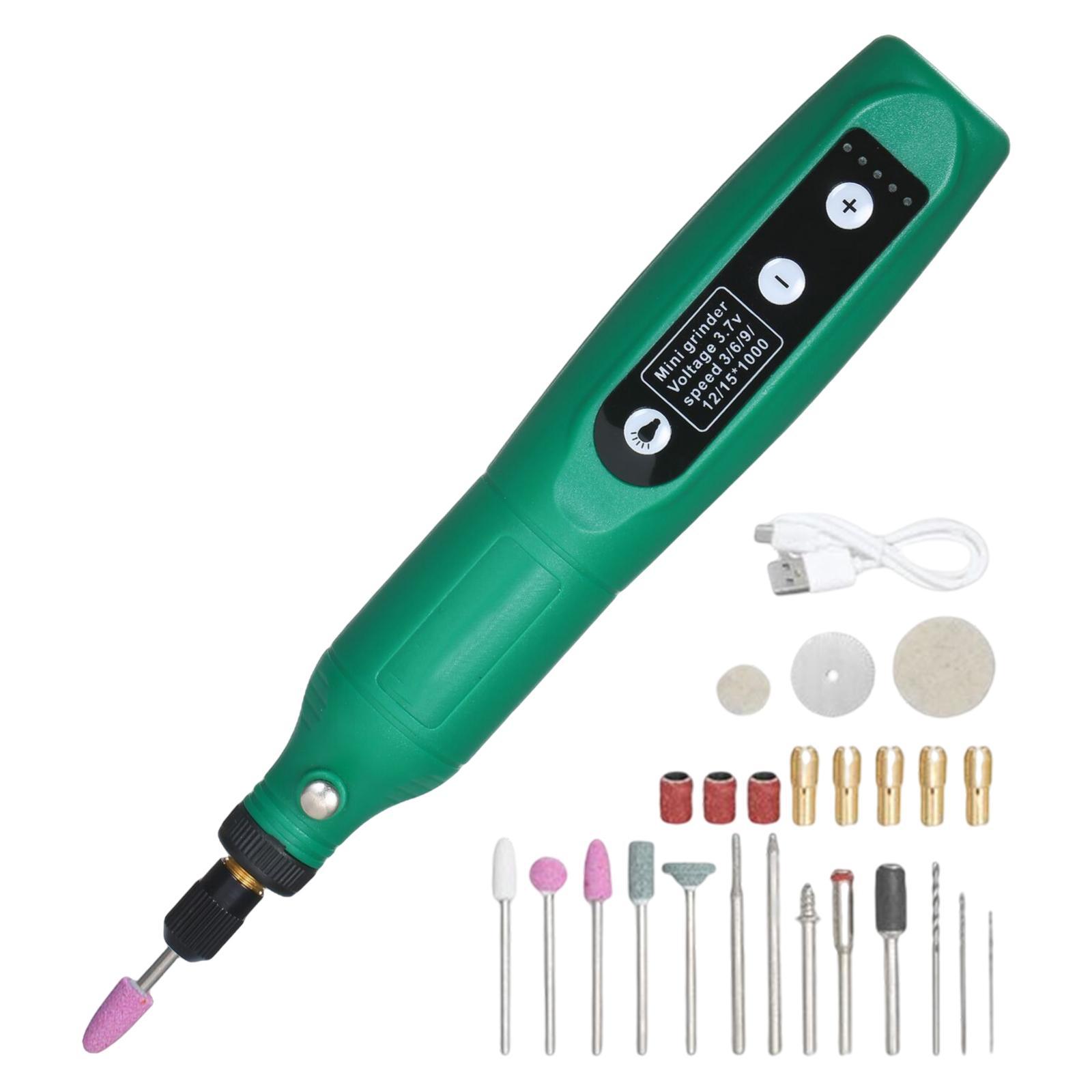Electric Dog Nail Grinder Set Trimmer Kit 24Pieces 5 Gear USB Nail Trimmer