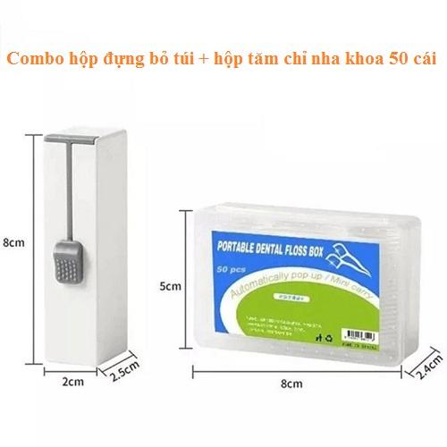 Hộp Đựng Tăm Chỉ Nha Khoa, Kèm 10 Tăm Chỉ Cá Nhân, Tiện Dụng, Nhỏ Gọn, Bỏ Túi Mang Theo Du Lịch, Đi Làm, TakyHome 7036