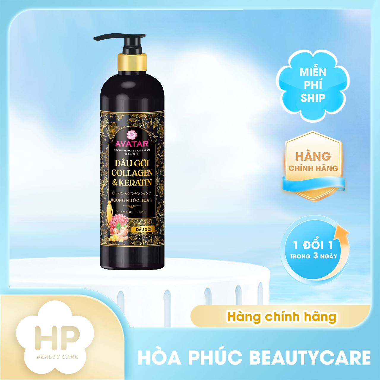 Dầu Gội - Xả Phục Hồi Tóc Hư Tổn Avatar Shampoo (Chai 800 ML)