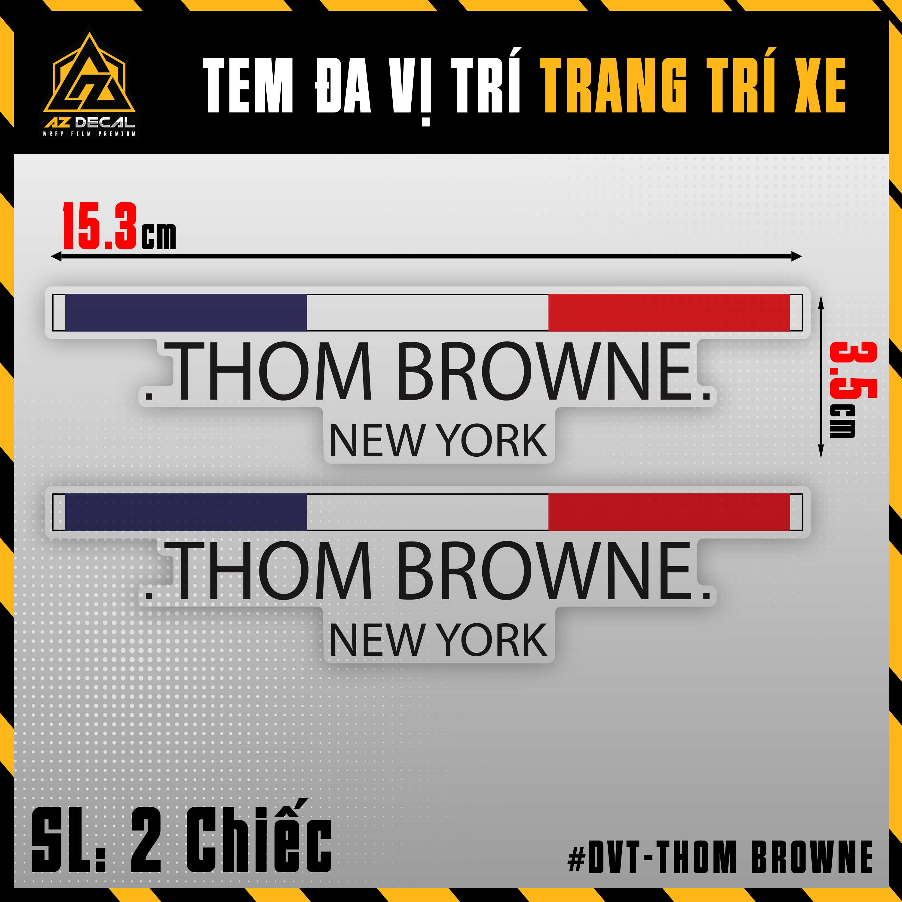 Sticker Dán Đa Vị Trí Xe Máy, Xe Điện,.. Mẫu Thom Brownee | DVTTHOMBROWNE | Tem Dán Xe Chất Liệu PVC Cao Cấp