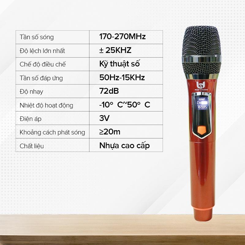 MICRO KARAOKE KHÔNG DÂY BEST SOUND V-W108A