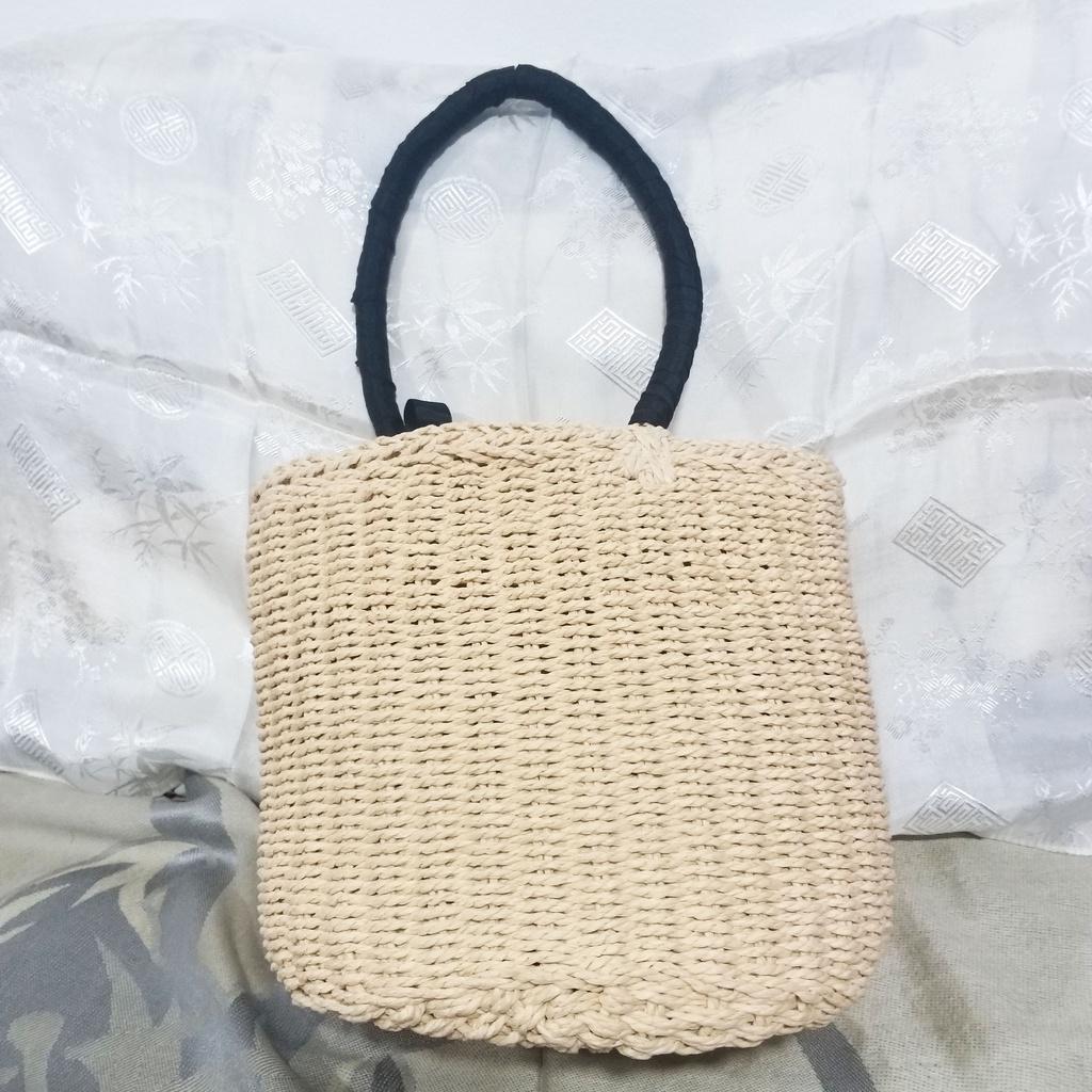 Túi Cói Đi BIển Quai Xách Buộc Nơ Xinh Xắn Bền Đẹp Đựng Đồ Bơi Phụ KIến NỮ Trang