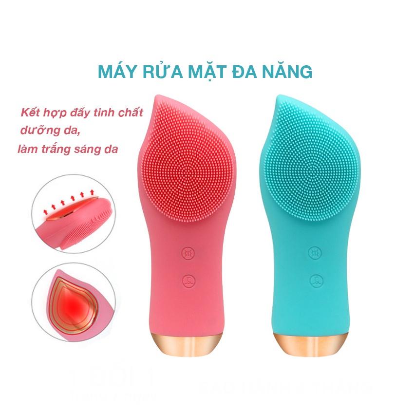 Máy Rửa Mặt Sóng Âm Cầm Tay Kết Hợp Công nghệ Xung Nhiệt Giúp Làm Sạch Và Đẩy Dưỡng Chất Vào Sâu Bên Trong Da.