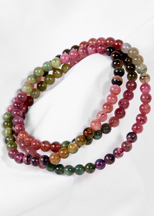 Vòng Tourmaline Đa Sắc 3 Line Ngọc Quý Gemstones