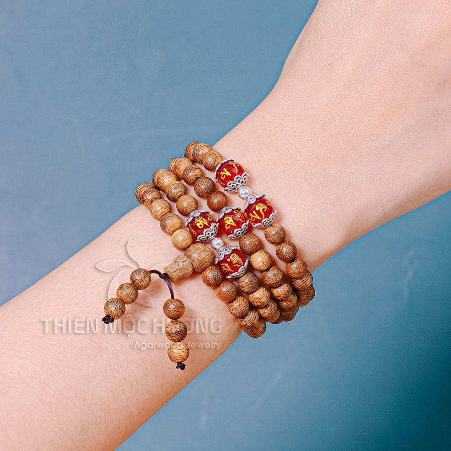 Vòng tay nữ Trầm Hương 108 hạt Đại Minh Ngũ Ngọc - An yên, đoạn trừ 108 phiền não - Trầm Tốc Lào tự nhiên - Thiên Mộc Hương