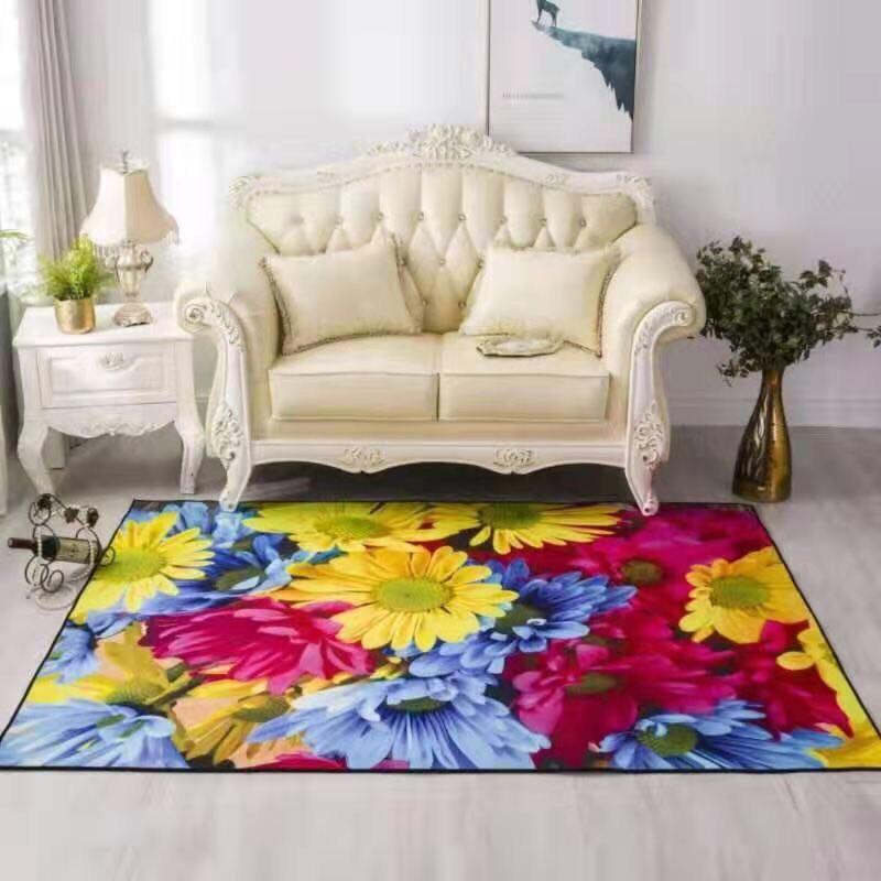 Thảm nỉ BALI trải sàn loại 1m6 x 2m3 loại 5D mẫu Hoa hồng