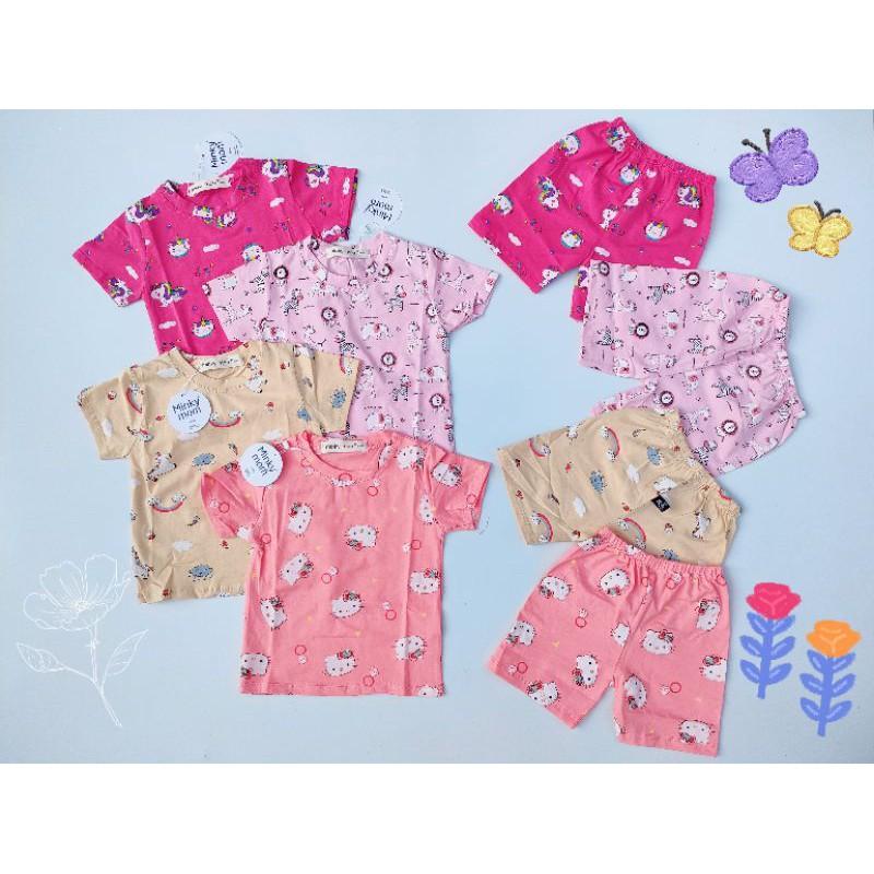 Bộ ngắn tay cotton Minky Mom siêu cute cho bé gái từ 5-19kg