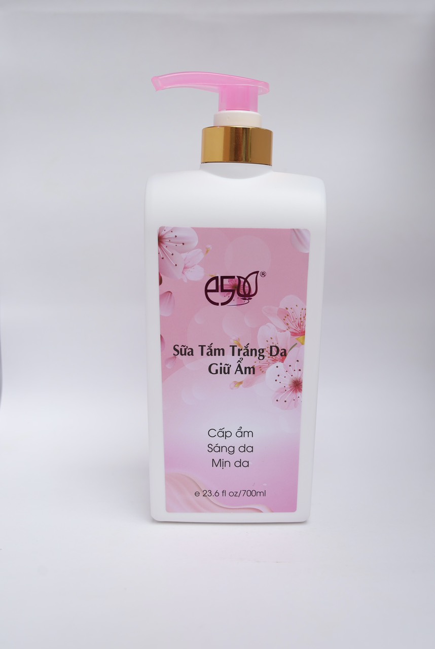 Sữa tắm trắng da giữ ẩm 700ml E5 (hồng)