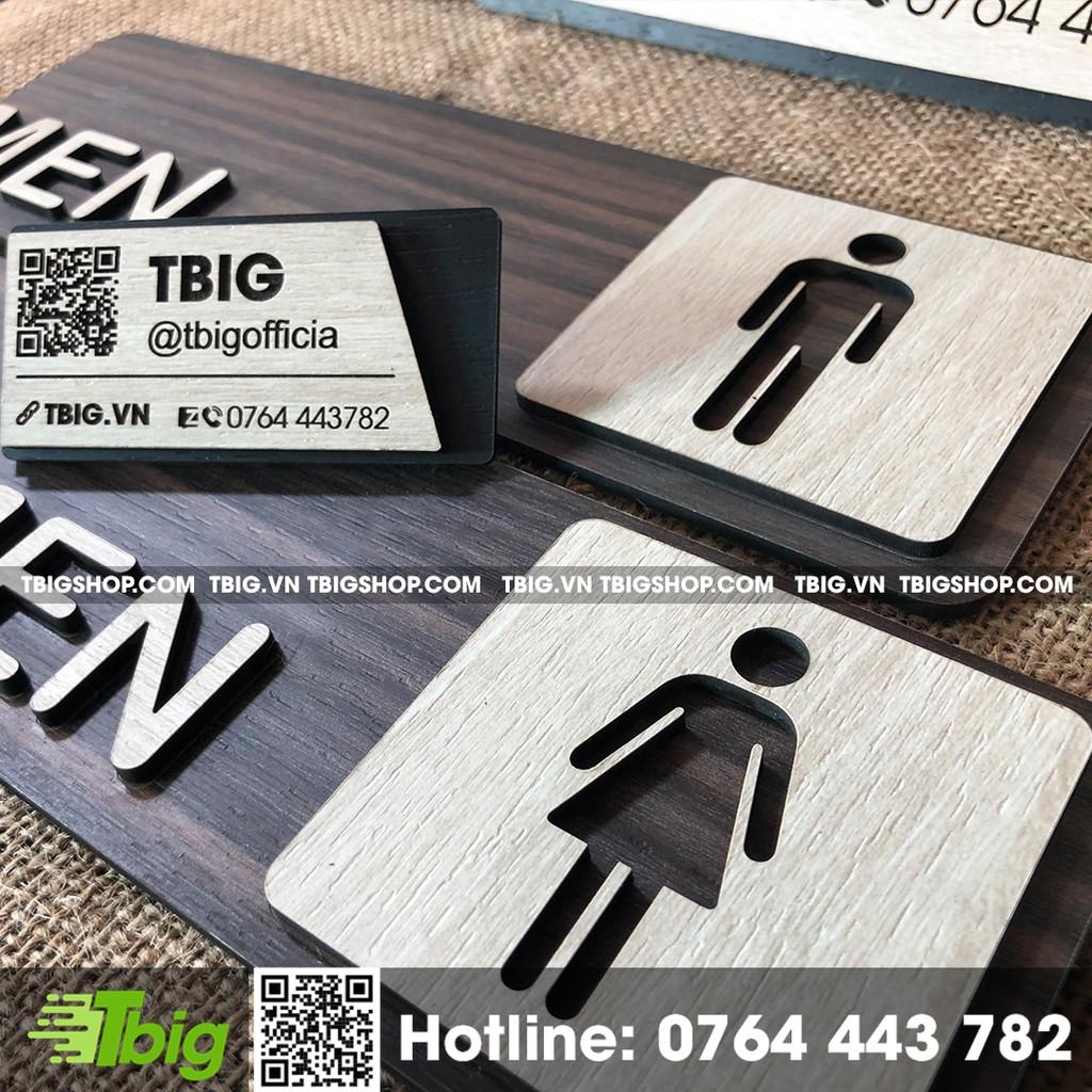 Bảng Toilet hình chữ nhật cắt laser