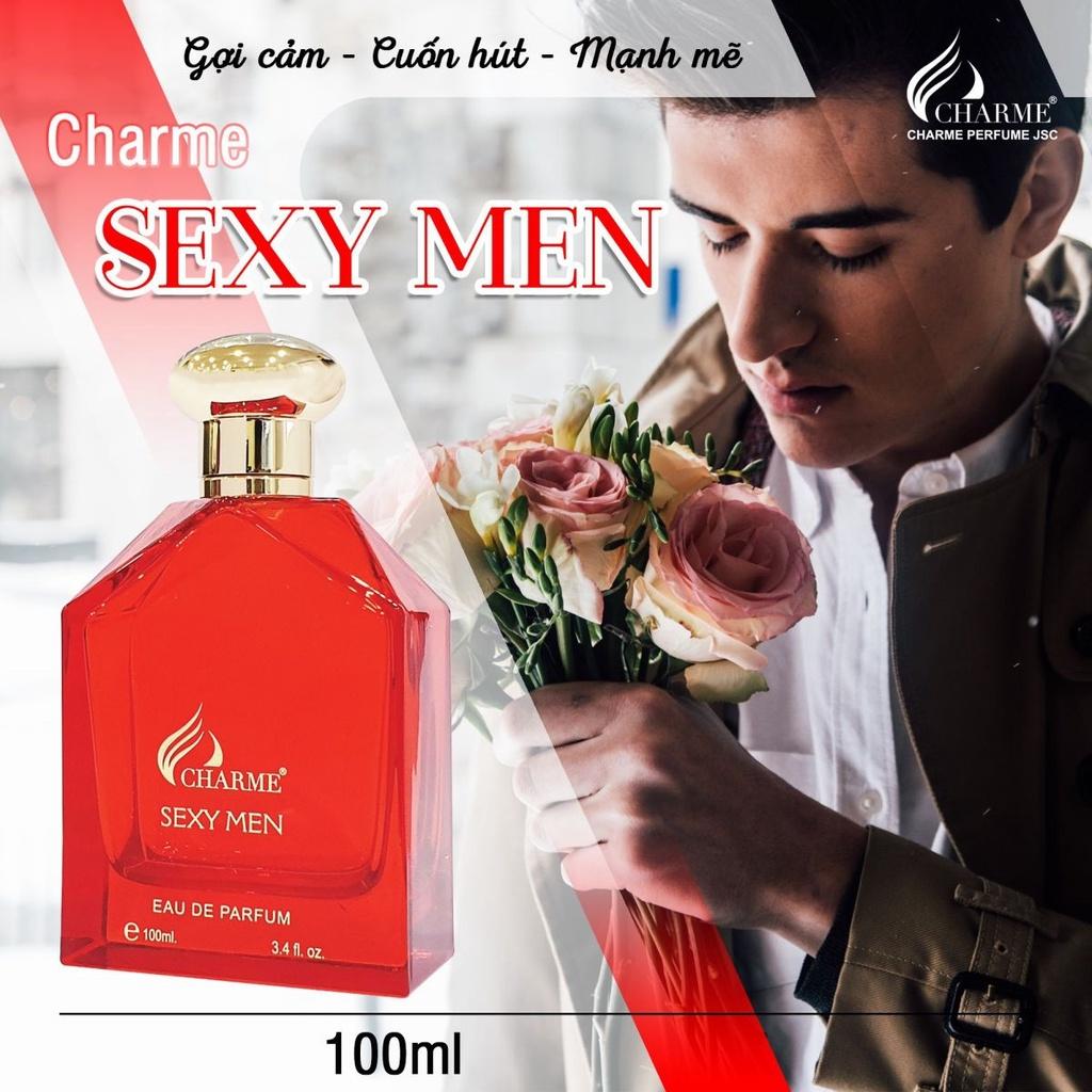 Nước hoa nam quyến rũ, Charme Sexy Men, dòng nước hoa lưu hương lâu, nam tính dành cho quý ông, 100ml