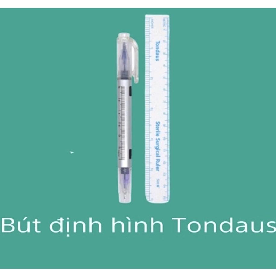 Bút Định Hình Lông Mày 2 Đầu TONDAUS Kèm Thước Nhựa Mềm