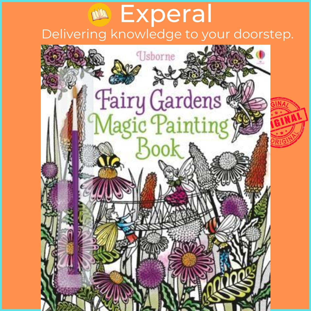 Sách - Fairy Gardens Magic Painting Book by Lesley Sims
