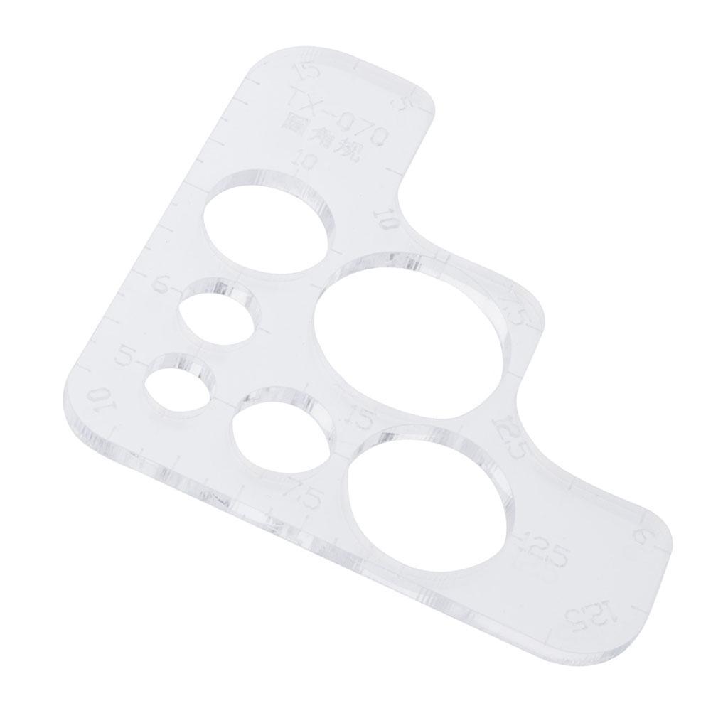 Clear Acrylic Leather Craft DIY Wallet &  Pattern Template Tools