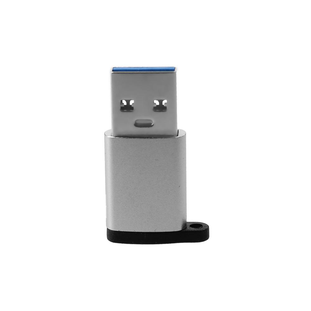 USB3.0 Adapter USB3.0 Male to Type-C Female OTG Adapter Converter Plug and Play OTG Connector Silver