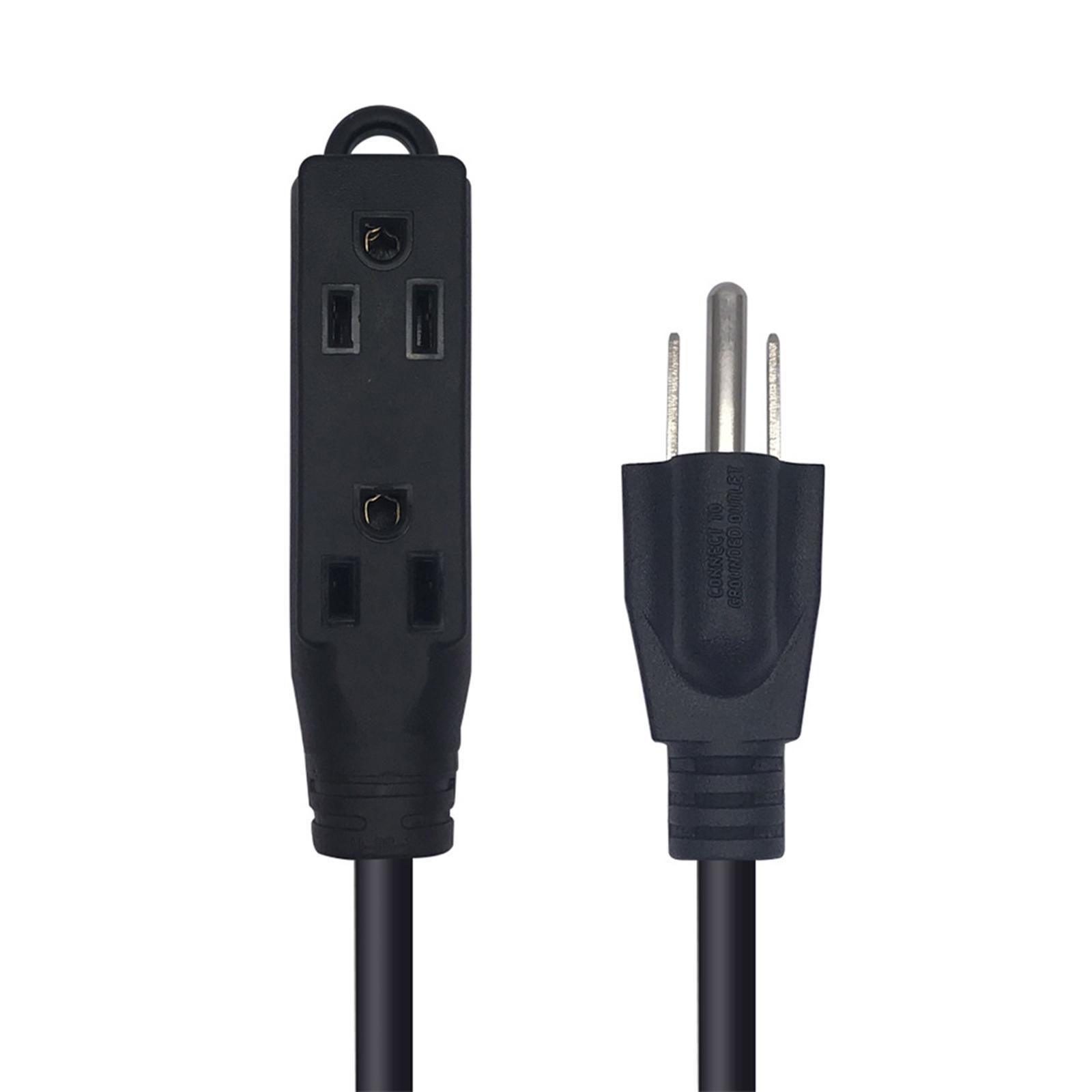US Power Extension Cord Cable 5-15P to 5-15R Universal Multifunctional