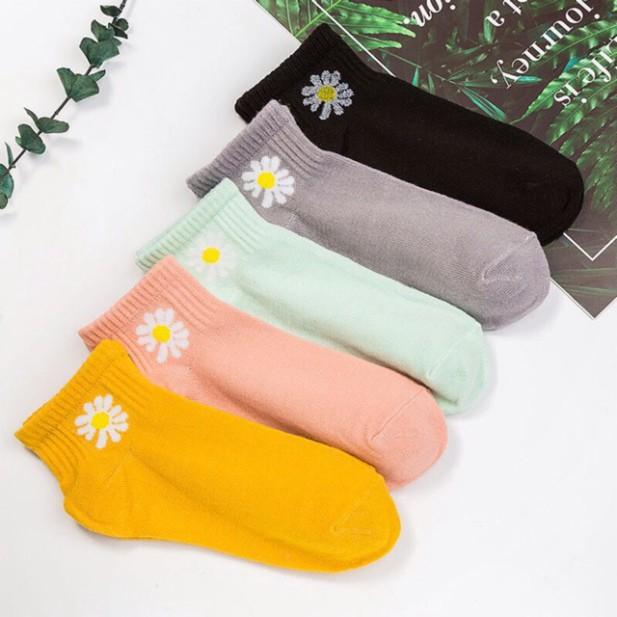 TẤT VỚ NAM NỮ MANG GIẦY CỔ TRỤ HOA CÚC 300 SIÊU DỄ THƯƠNG