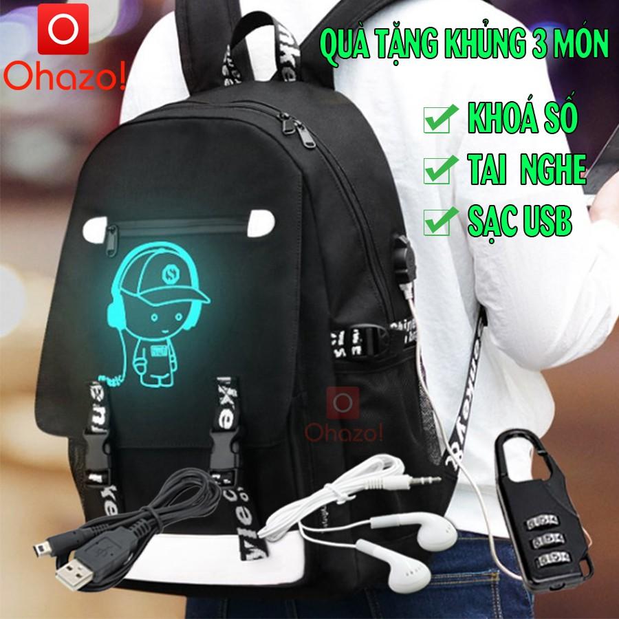 Balo nam nữ đi học thời trang phát sáng Ohazo! cao cấp TẶNG - Cặp đi học HOT nhất 2021