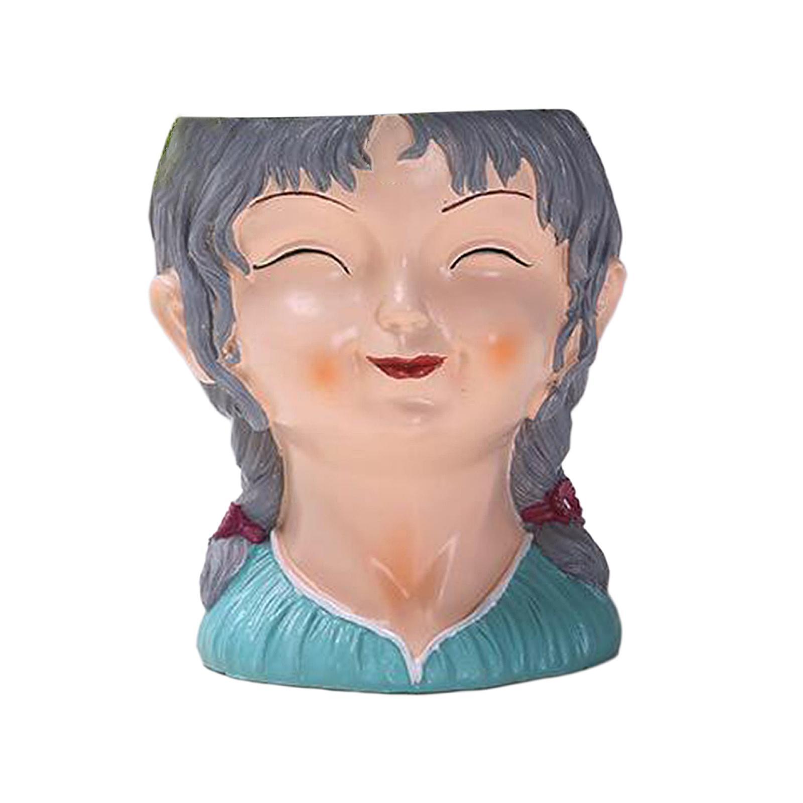 2Pcs   Flower Pot Head Plant Succulent Flowerpot