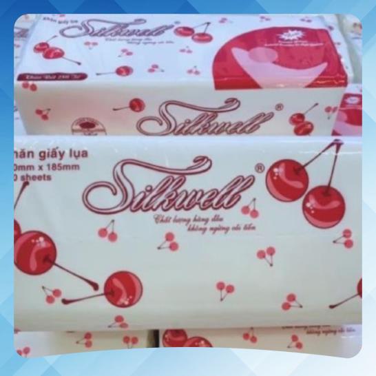 Khăn giấy rút silkwell 280 tờ Cherry đỏ TIỆN DỤNG HÀNG MỚI