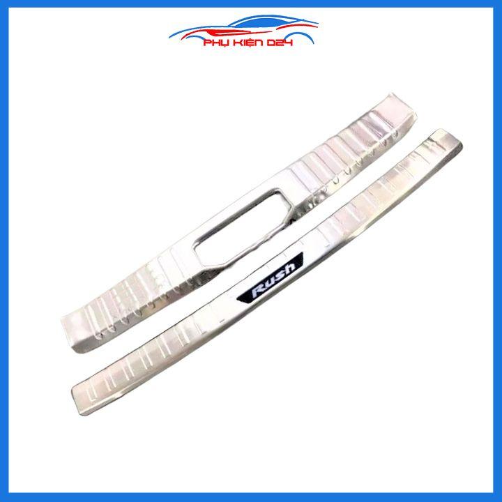 Ốp chống trầy cốp Rush 2019-2020-2021-2022 inox sáng bóng bảo vệ xe chống va đập