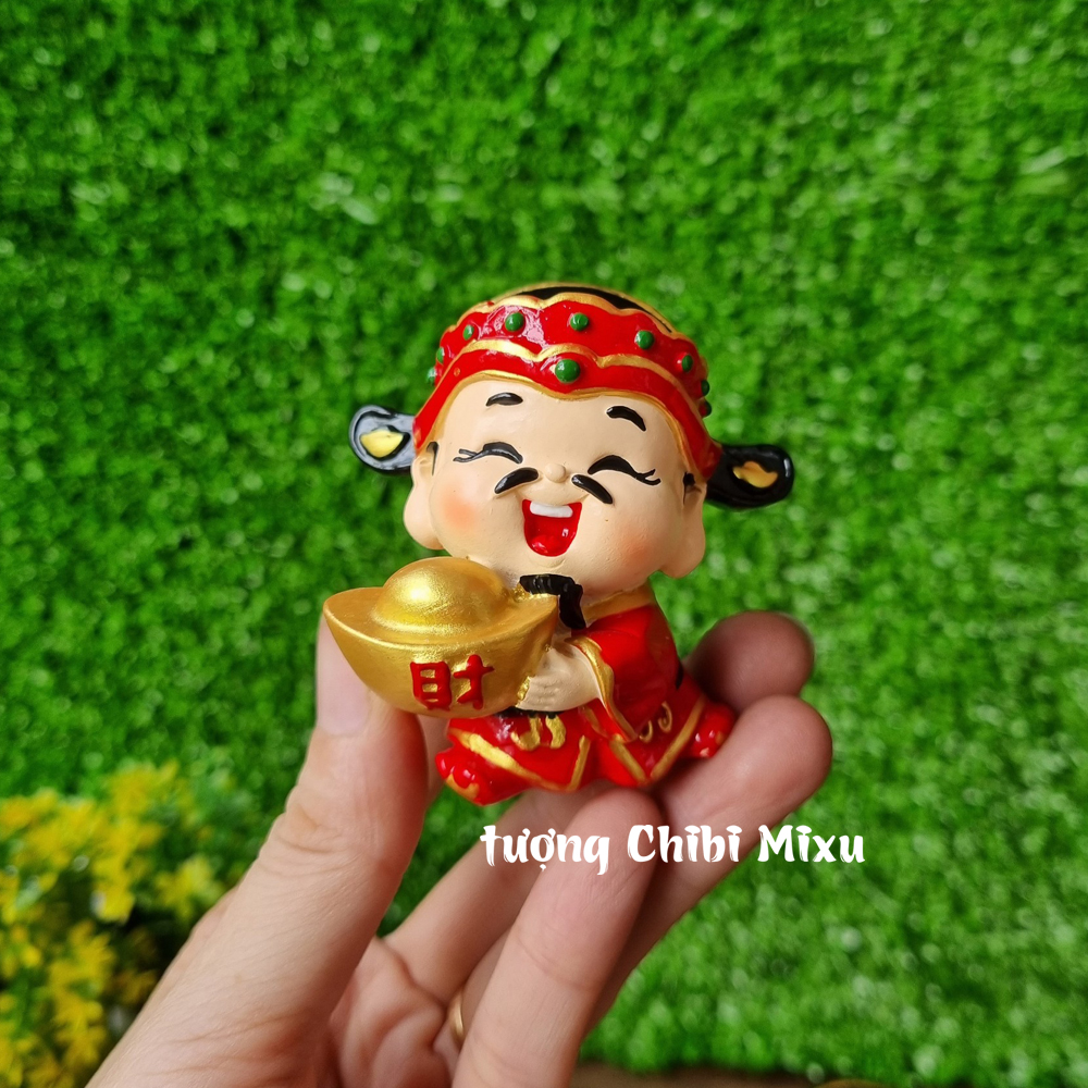 Tượng chibi Thần Tài may mắn - Phát Tài Phát Lộc 6cm cao cấp