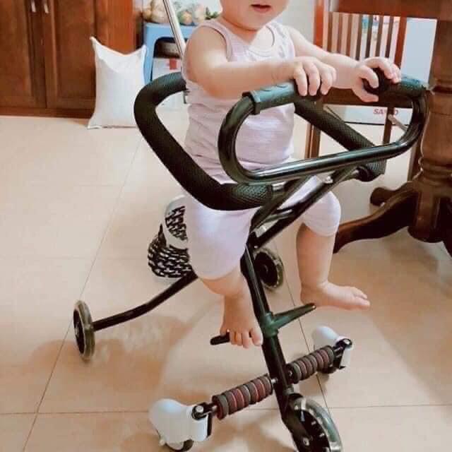 Xe Đẩy Du Lịch 5 Bánh Gấp Gọn, Bánh Xe Có Đèn