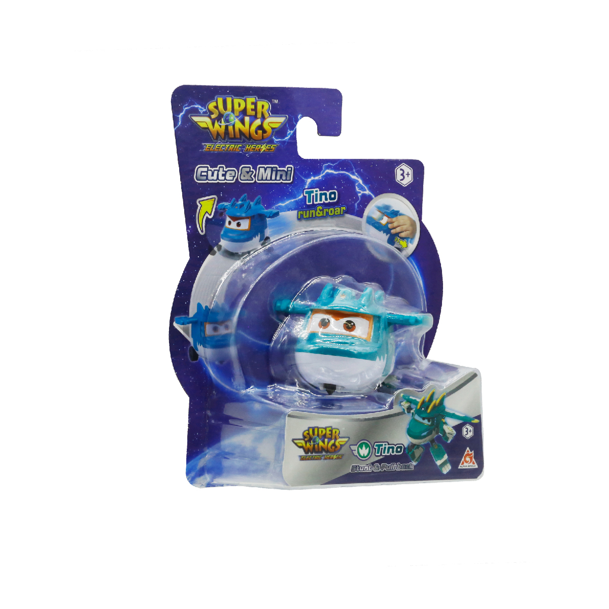Đồ Chơi Xe Kéo Lùi Khủng Long Huyền Thoại Tino SUPERWINGS EU780130-6