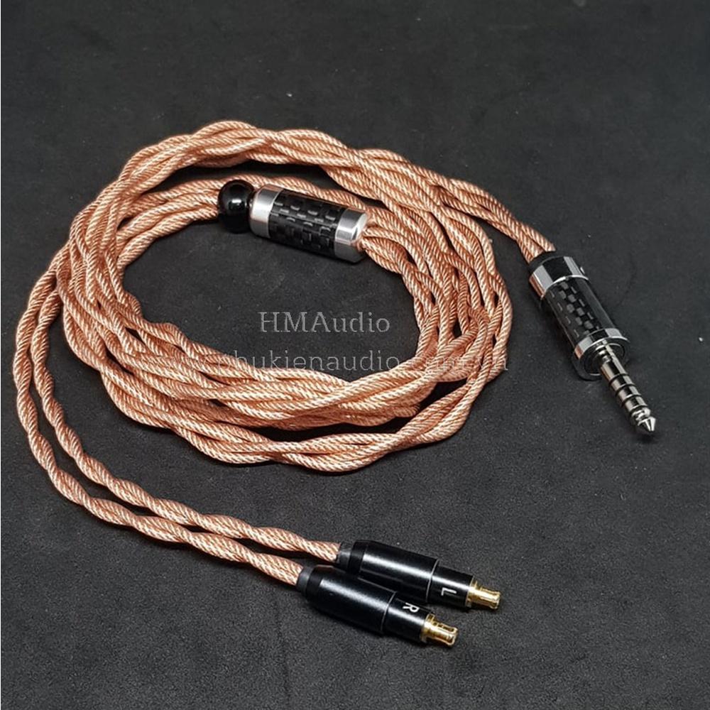 Dây tai nghe đồng OFC 1.8mm tết 4 - Connector for Headphone ATH MSR7B