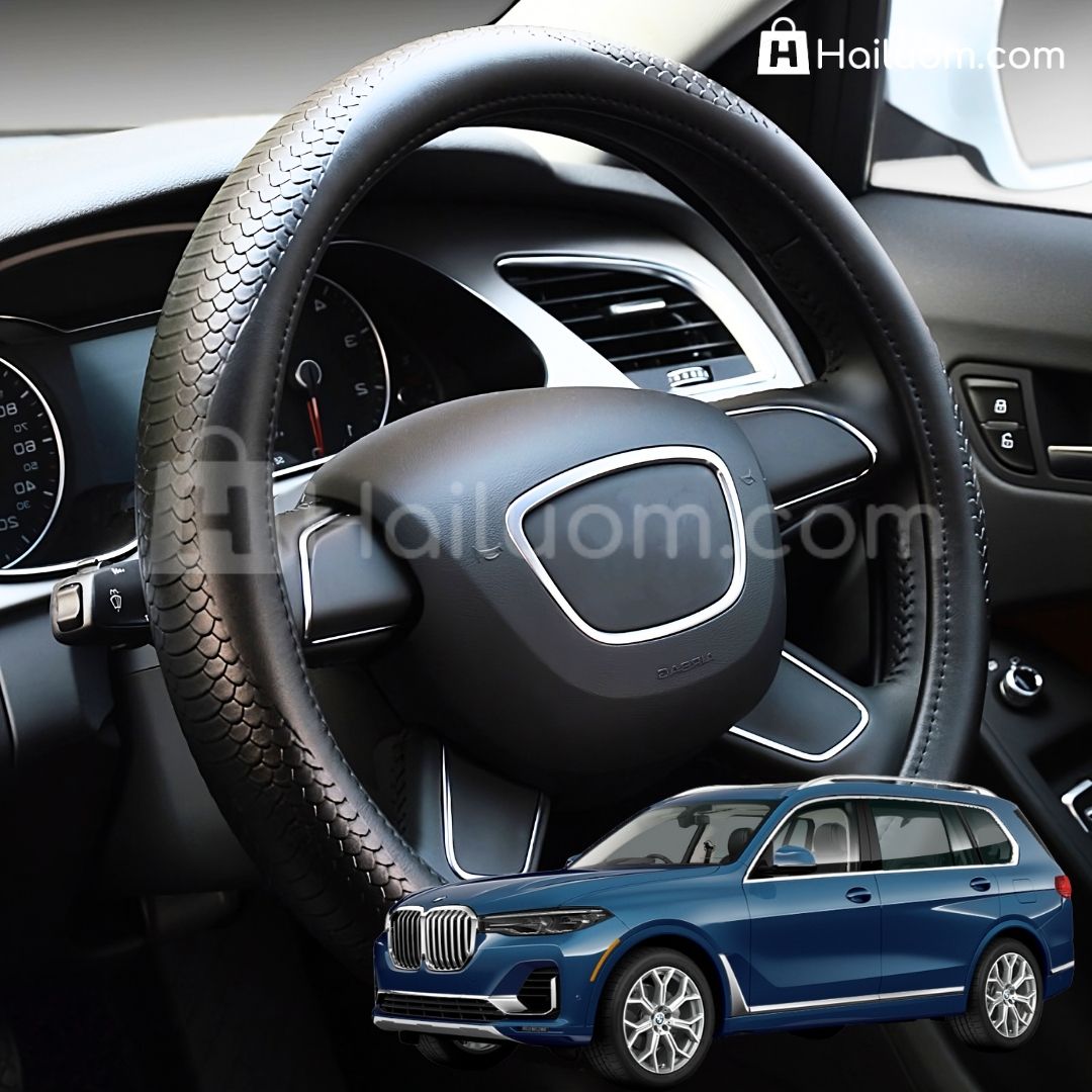 Bọc Vô Lăng ô tô cho BMW X7 Da Thật Họa Tiết Da Rắn Cao Cấp