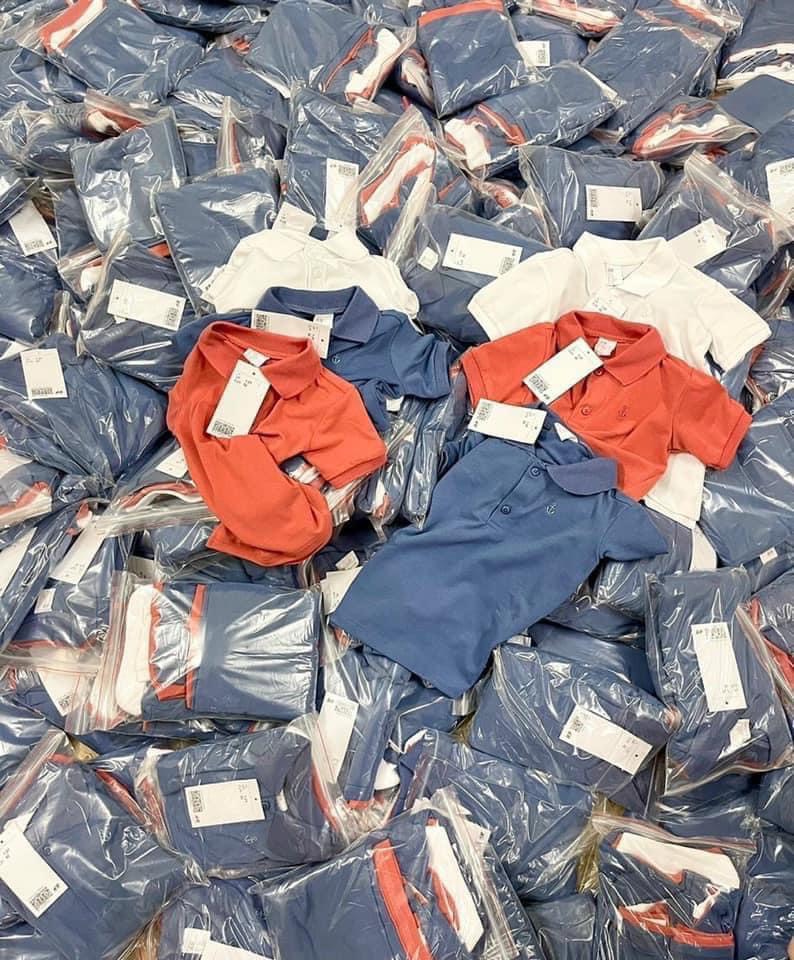 SET 3 ÁO POLO CHO BÉ TRAI DỄ PHỐI ĐỒ MÀU XANH, CAM, TRẮNG CỰC THỜI TRANG