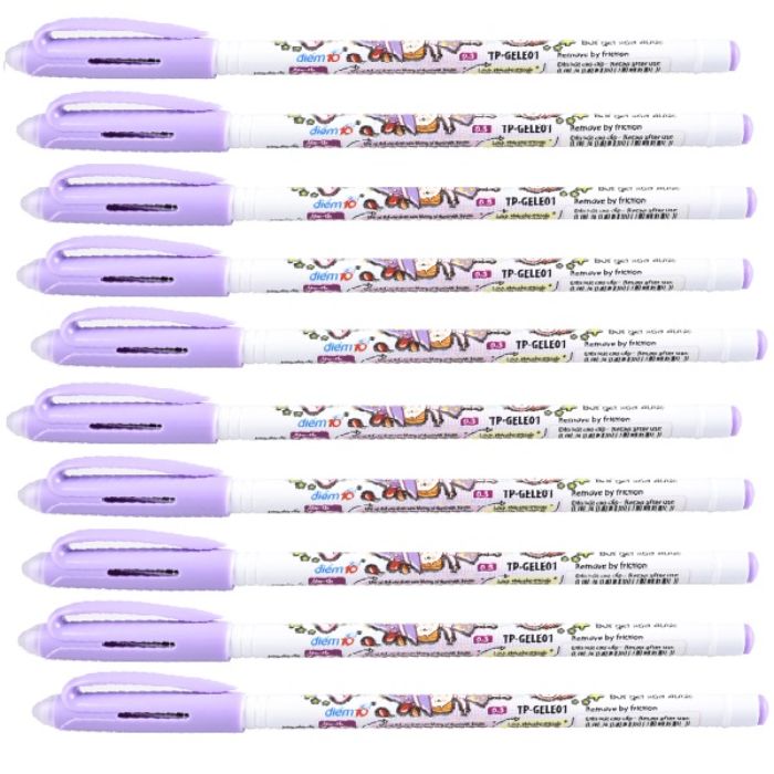 Bộ 10 Bút Gel Điểm 10 xóa được TP-GELE01