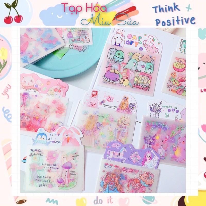 Sticker set 4 tờ loại vân sần chống nước mới nhất 2021 - MiuSua