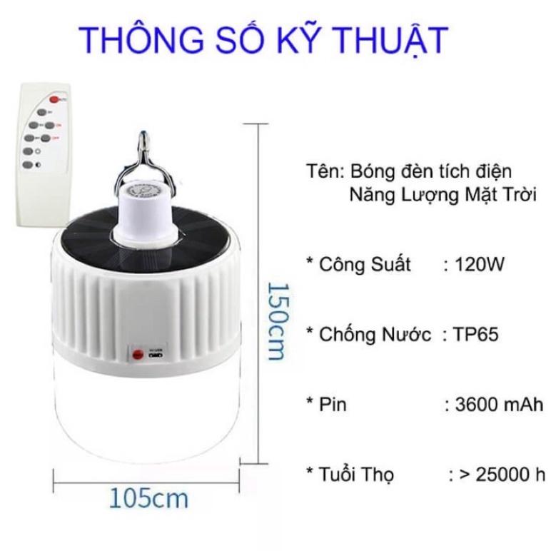 bóng đèn tích điện led kèm điều khiển hàng sịn loại 120w-100w